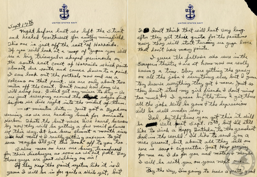 Harris, James A. - WWII Letter