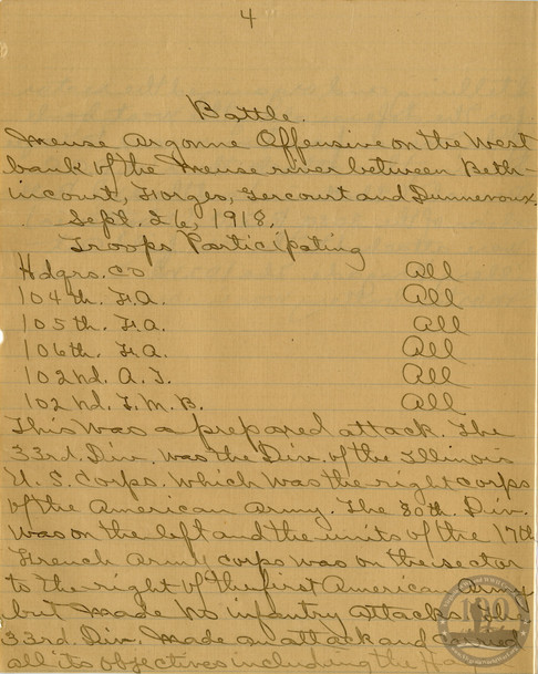 Whitehouse, Robert - WWI Document