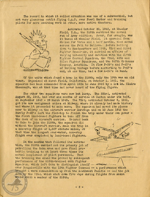 Highlights from "The History of the 318th Fighter Group" - Page 02