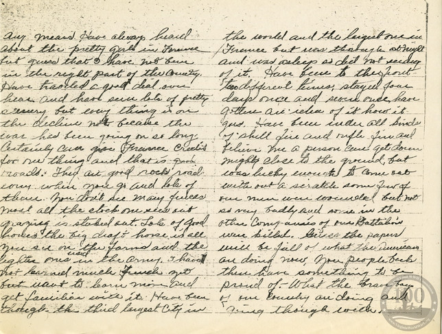 Altizer, Mervyn - WWI Letter
