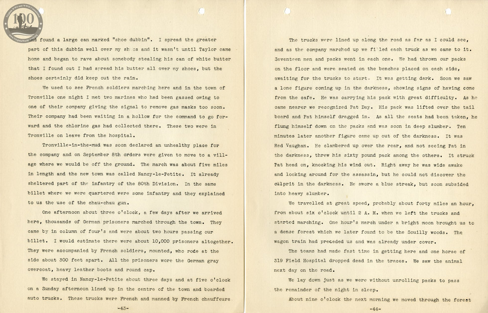 318th Field Hospital History - Pages 043-044