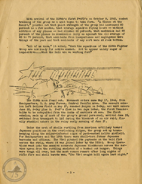 Highlights from "The History of the 318th Fighter Group" - Page 03